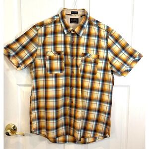 7 Diamonds Vintage Garment Shirt Mens XL Short Sleeve Button Down Plaid Western